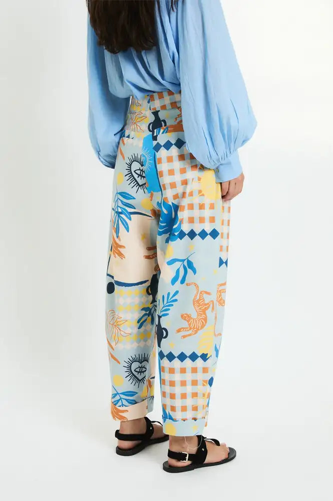 Sophie + Lucie Mar Beach Blue Trousers - The Mercantile London