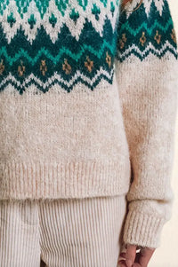 Emile Et Ida Ecrin Ecru Jacquard Jumper