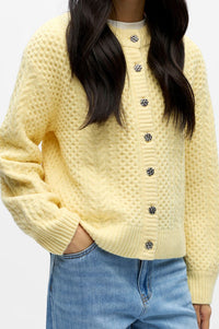 Object Debbie Sunlight Cable Knit Cardigan