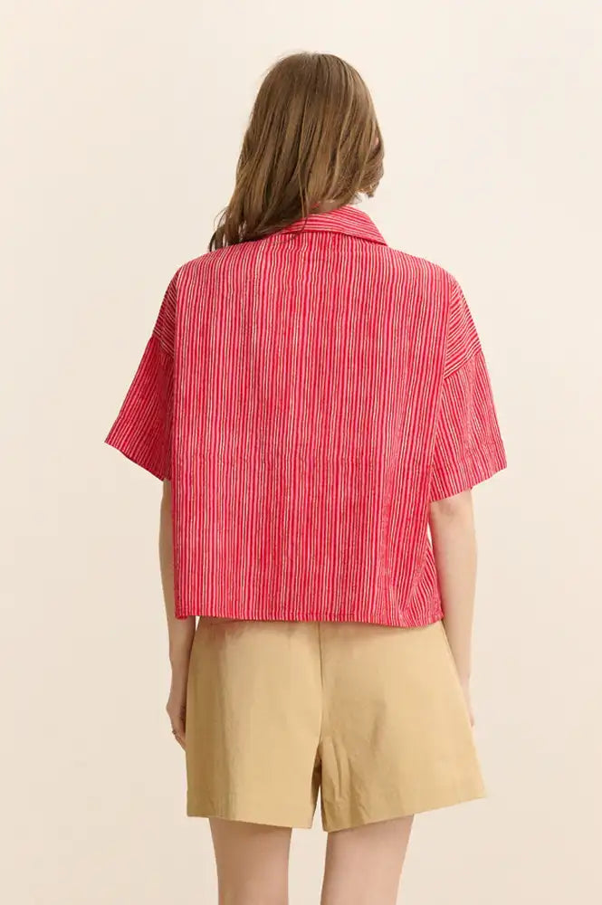 Garance Celine Rose Stripe Shirt - The Mercantile London
