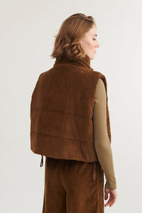 Basic Apparel Isa Desert Palm Padded Vest - The Mercantile London