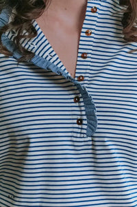 Emile Et Ida Evania Navy Striped T-Shirt