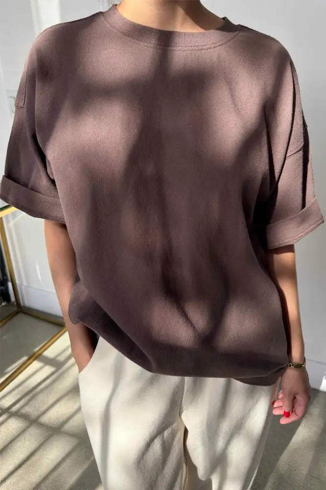 Le Bon Shoppe Chocolate Jayden Tee - The Mercantile London