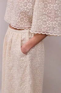 Faune Jean Oyster Lace Skirt - The Mercantile London