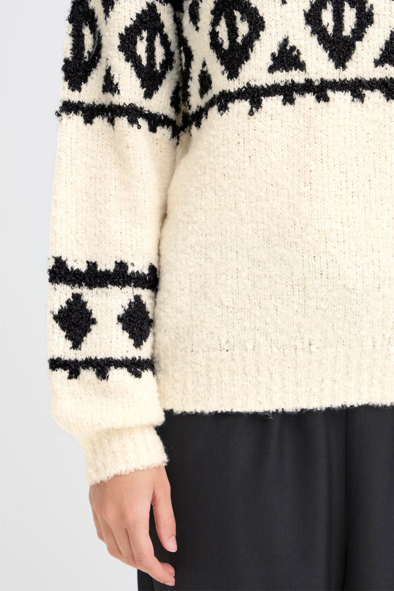 ICHI Carani Birch Long Sleeve Jumper - The Mercantile London