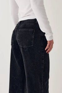 Noella Melo Black Wash Corduroy Trousers