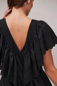 Faune Camelia Black Dress - The Mercantile London