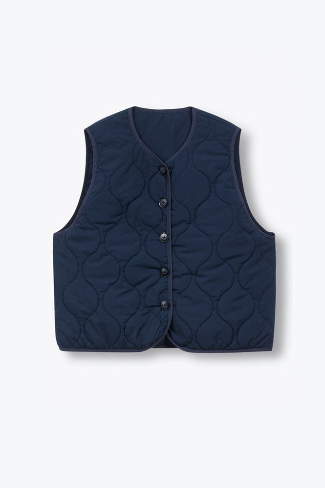 A.P Georgina Navy Reversible Vest - The Mercantile London