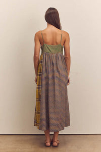 Amente Contrast Check Cami Dress - The Mercantile London