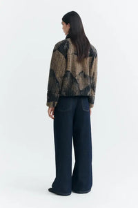 Thinking Mu Kendra Camel Lotus Sherling Jacket - The Mercantile London