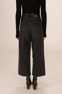 Grace & Mila Jonas Cropped Washed Balck Denim Jeans - The Mercantile London
