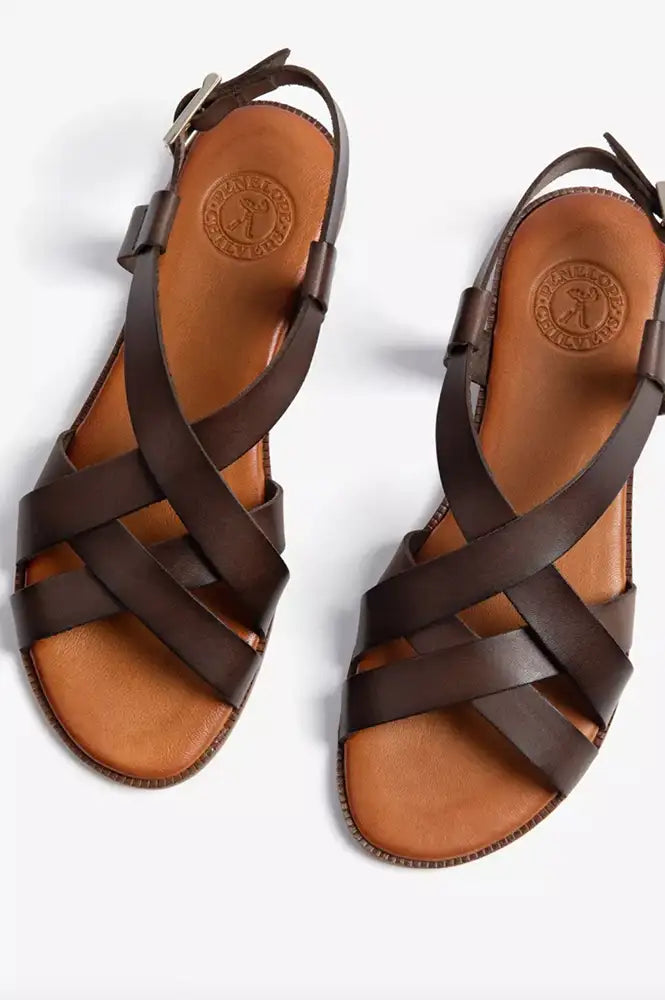 Penelope Chilvers Buttercup Bitter Chocolate Sandals - The Mercantile London