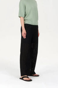 Komodo Khari Embroidered Black Trousers - The Mercantile London