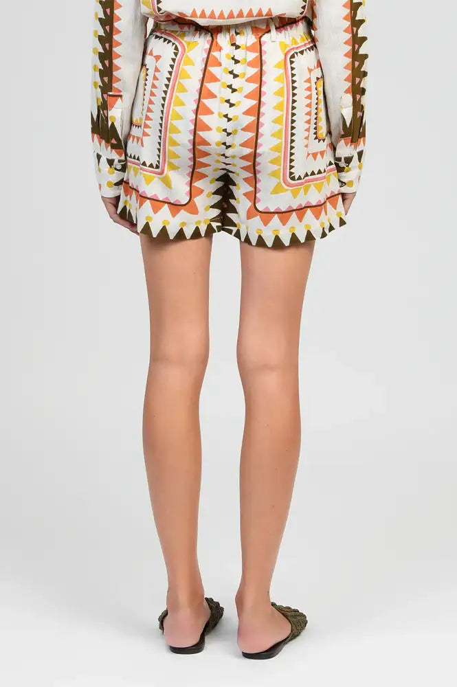 An'ge Rivilane Picoty Olive Shorts - The Mercantile London