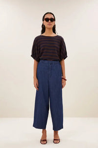 By-Bar Merle Coffee Bean Stripe Top