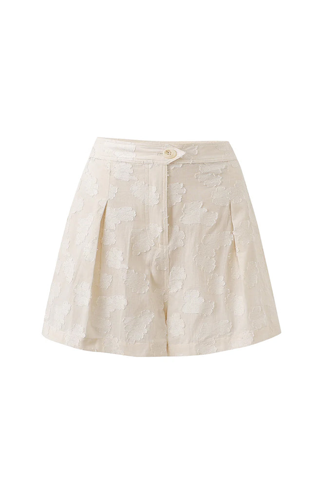 FRNCH Novalie Cream Shorts - The Mercantile London