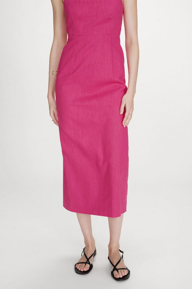 Grace & Mila Veranys Fuchsia Linen Dress The Mercantile London Grace & Mila Veranys Fuchsia Linen Dress The Mercantile London