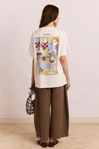 Damson Madder Quiet Company Ecru T-Shirt