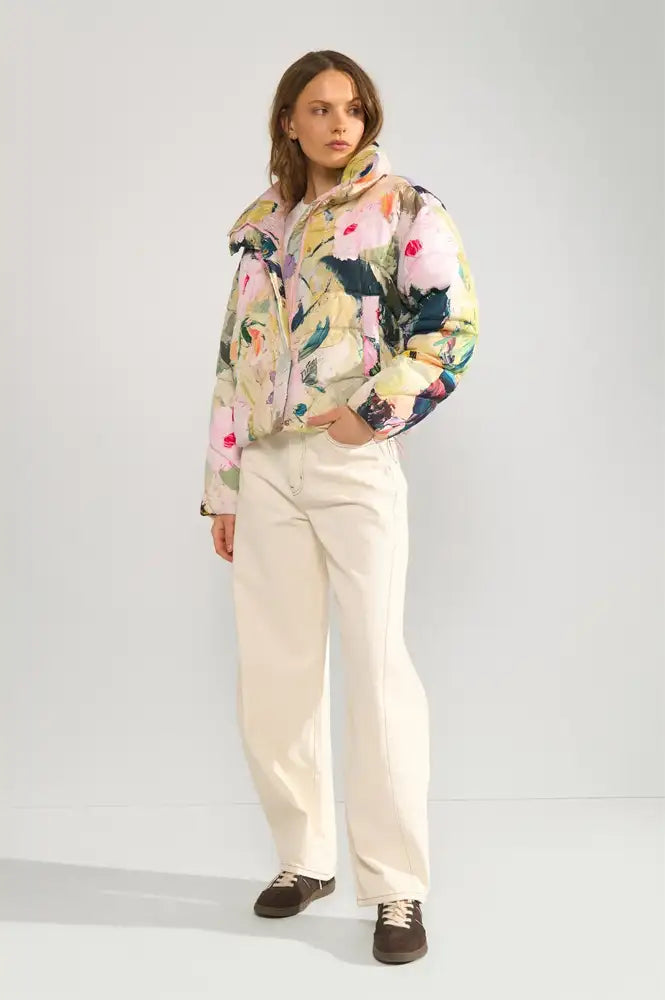 Numph Dagmar Pink Lady Puffer Jacket