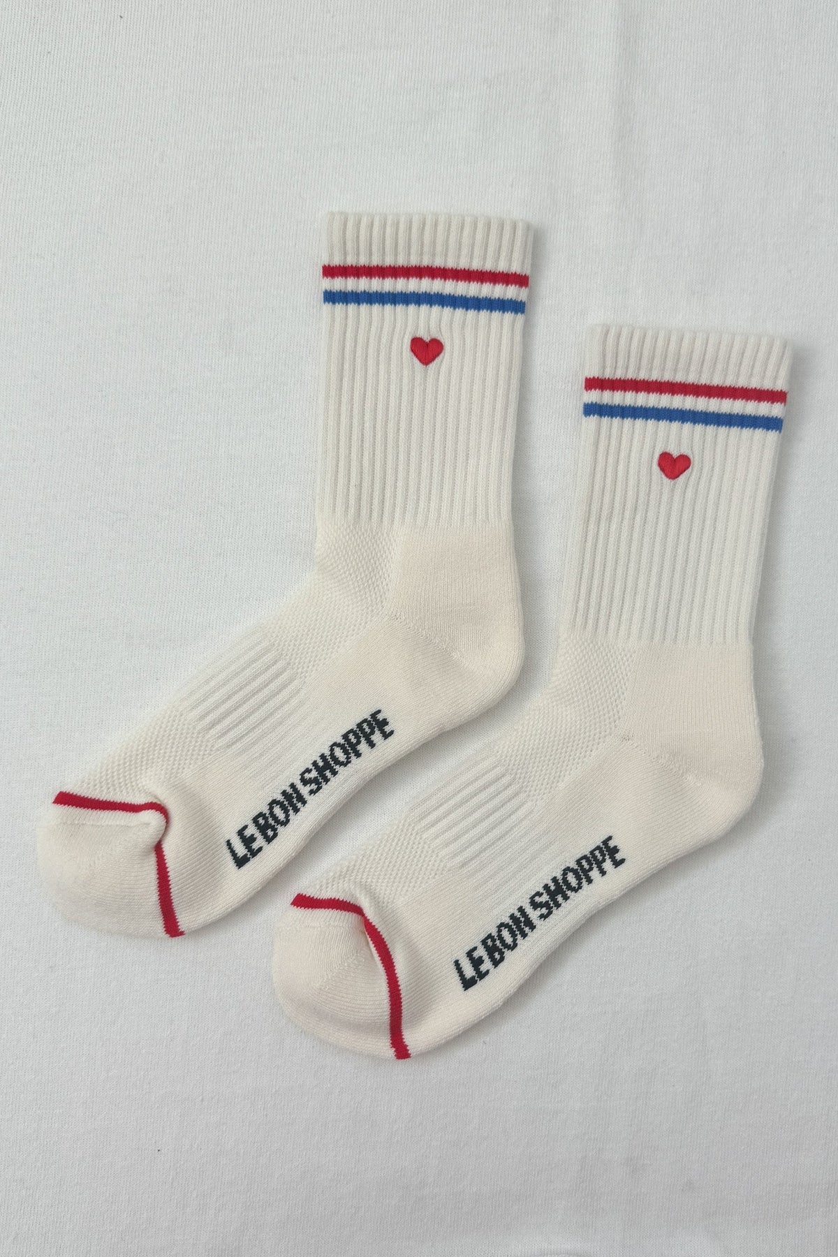 Le Bon Shoppe Embroidered Milk Boyfriend Socks