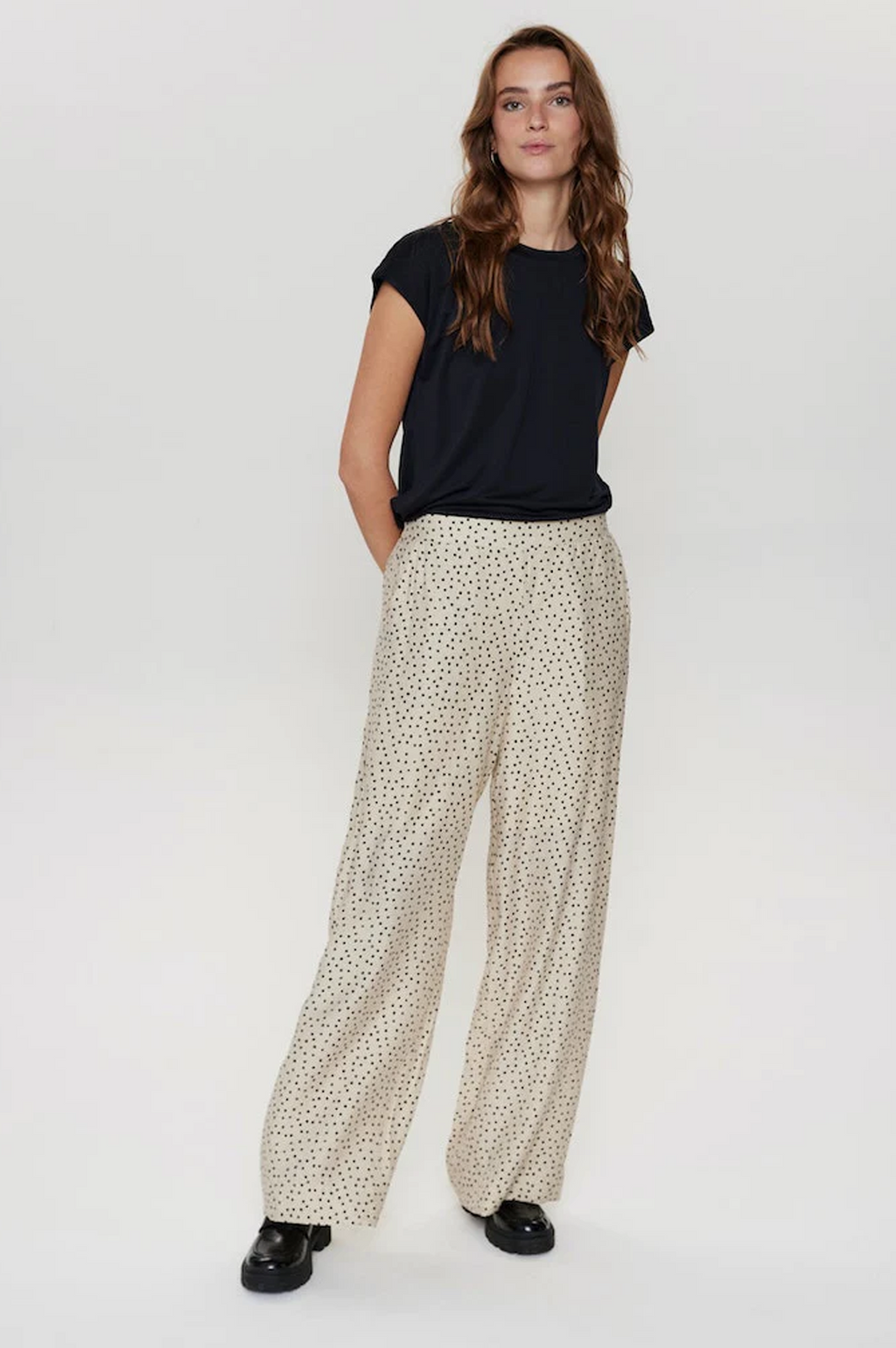 Numph Dani Oyster Gray Trousers - The Mercantile London