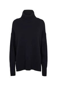 Basic Apparel Liz T-Neck Navy Jumper