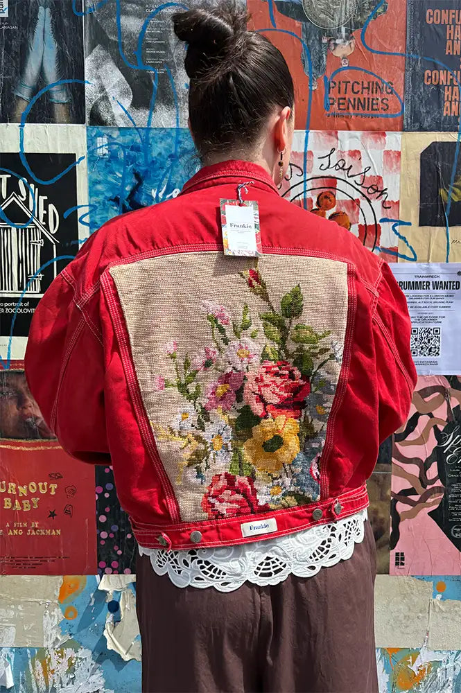 Frankie. Red Floral Bouquet M Jacket