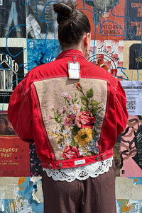 Frankie. Red Floral Bouquet M Jacket