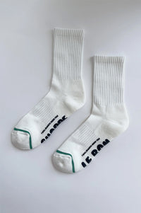 Le Bon Shoppe Hugger White Black Socks - The Mercantile London