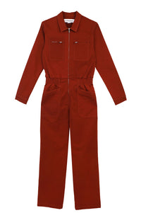 L.F. Markey Danny Rust Stretch Canvas Boiler Suit - The Mercantile London