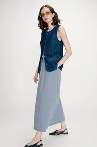 Grace & Mila Vallon Dark Denim Vest - The Mercantile London
