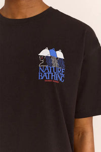 Damson Madder Nature Bathing Black T-Shirt