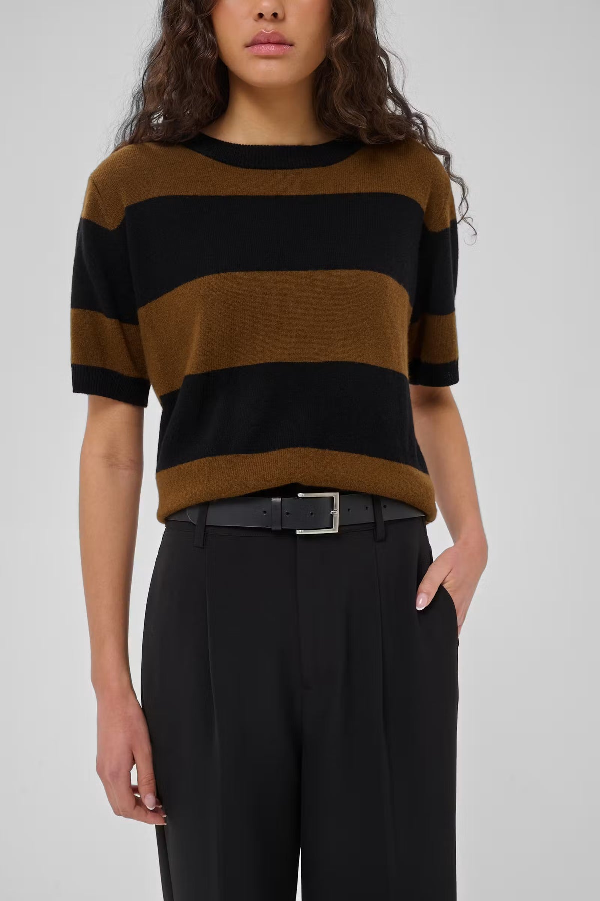 My Essential Wardrobe Jola Bison Stripe Jumper