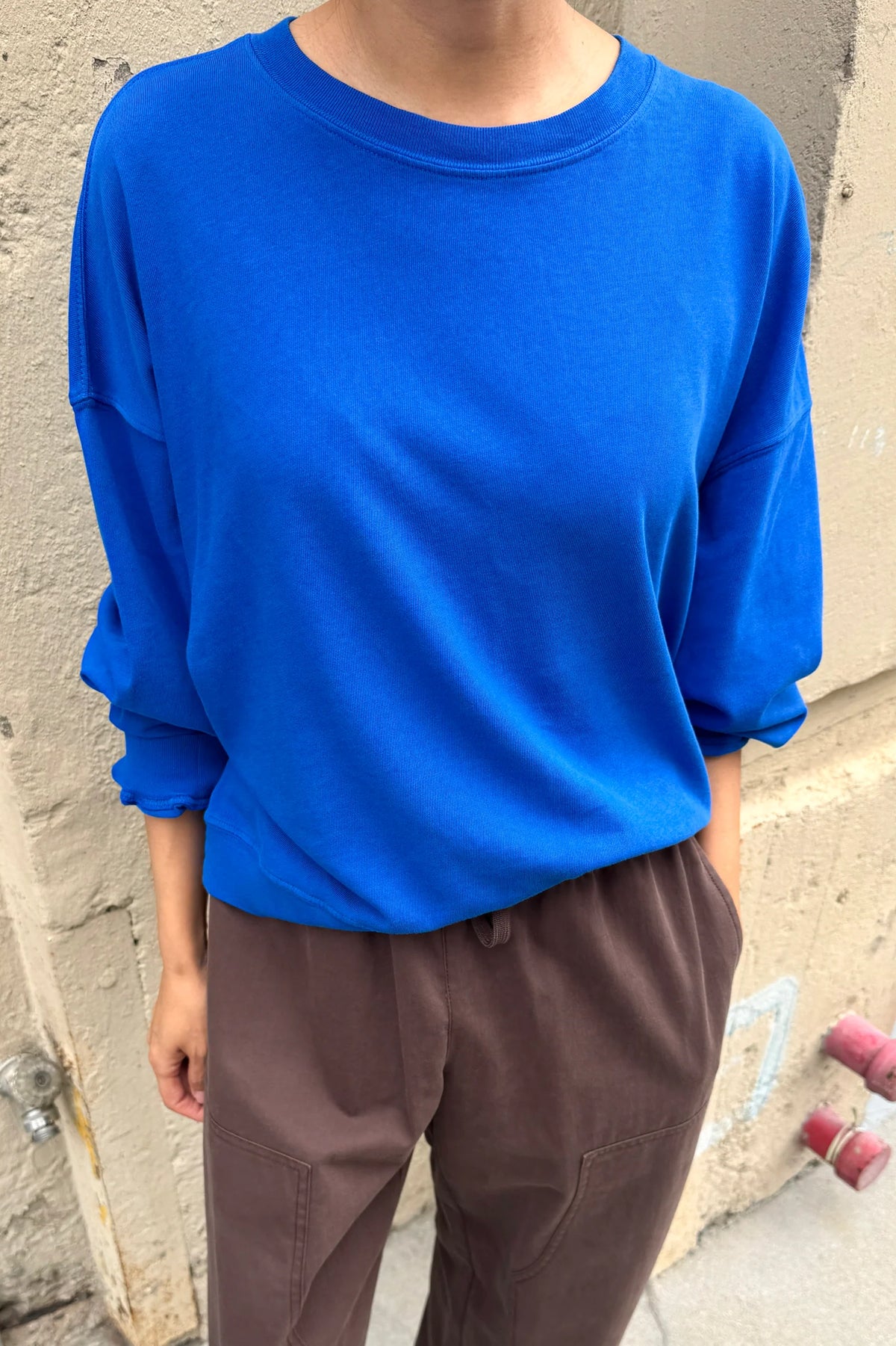 Le Bon Shoppe Cali Cobalt Jersey Sweatshirt