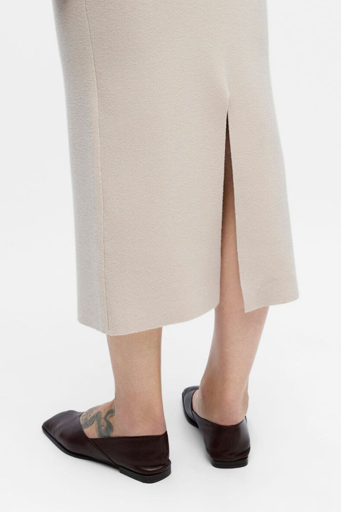 Object Reynard Silver Grey Knitted Skirt - The Mercantile London
