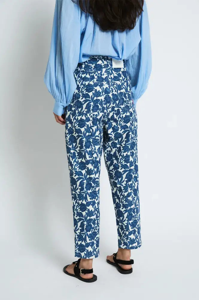 Sophie + Lucie Blee Blue Floral Jeans - The Mercantile London