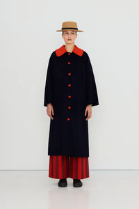 The Tiny Big Sister Navy Long Coat