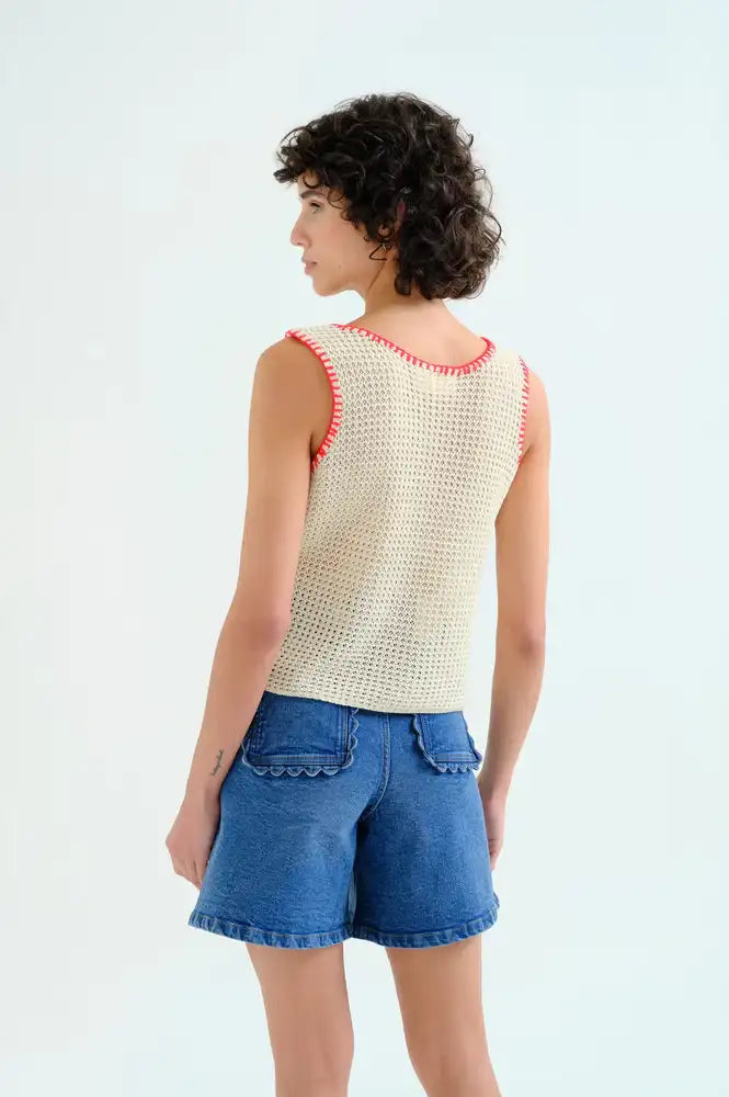 Compania Fantastica Off-White Knitted Top