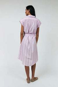 Lolly's Laundry Bey Lilac Stripe Shirt Dress - The Mercantile London