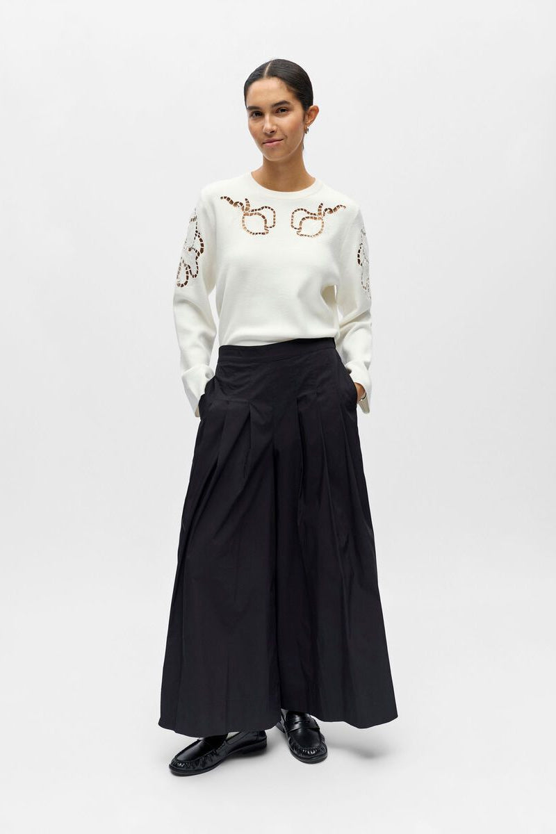 Object Polly Black Box Pleat Culottes