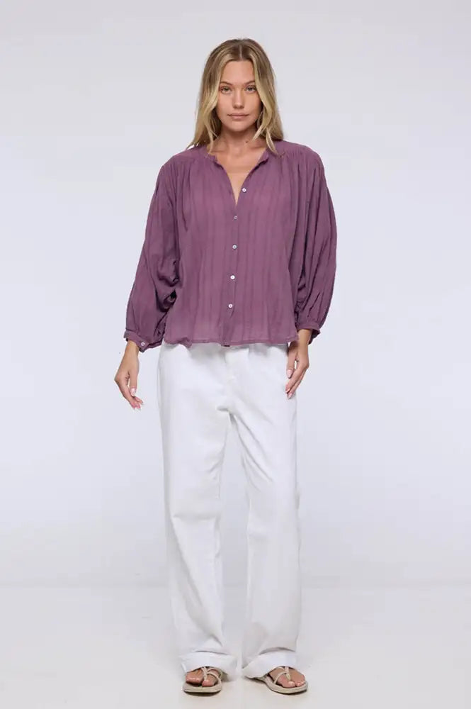 Charlie Joe Sandu Lavender Blouse - The Mercantile London