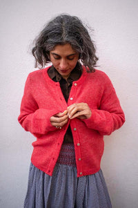 Object Agate Poinsettia Cardigan - The Mercantile London