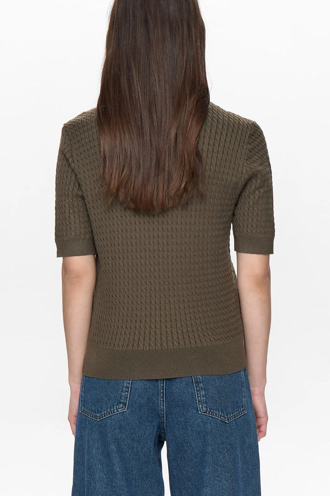 Numph Alette Sea Moss Polo Top