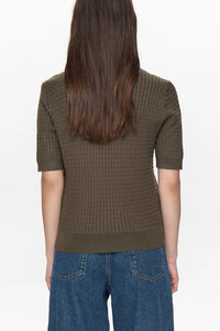 Numph Alette Sea Moss Polo Top