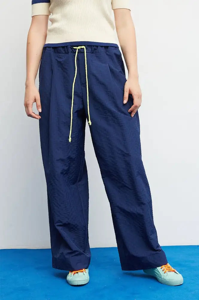Dr Bloom Beso Navy Checkered Trousers - The Mercantile London