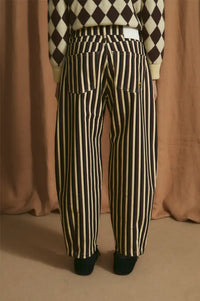 Sophie + Lucie Brown Trio Striped Boyfriend Jeans