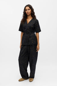 Object Lovia Jacquard Wrap Blouse - The Mercantile London