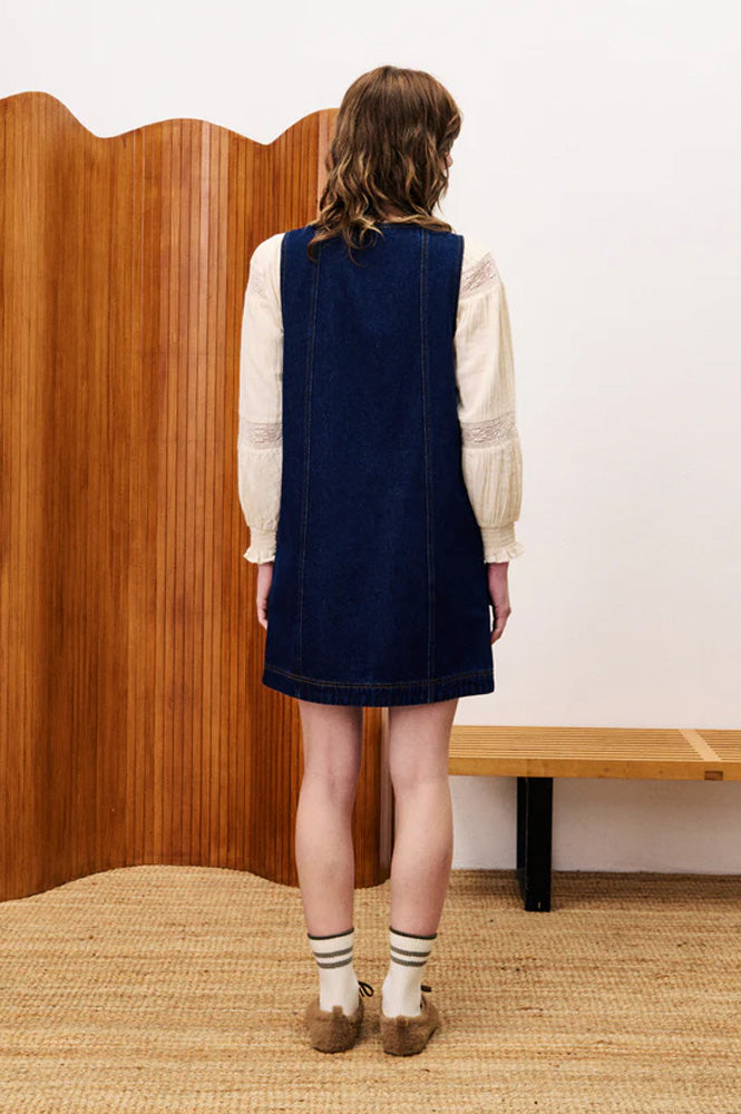 FRNCH Nala Midnight Denim Blue Dress - The Mercantile London