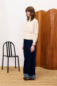 FRNCH Amber Cream Lace Blouse - The Mercantile London