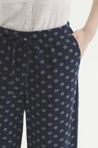 Nice Things Navy Dots Print Trousers - The Mercantile London